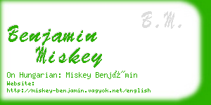 benjamin miskey business card